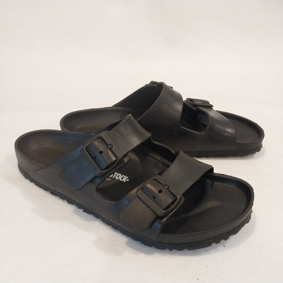 Birkenstock Slide Sandals Mens 10 10.5 (43) Black EVA Arizona Waterproof Shoes. - Picture 1 of 12